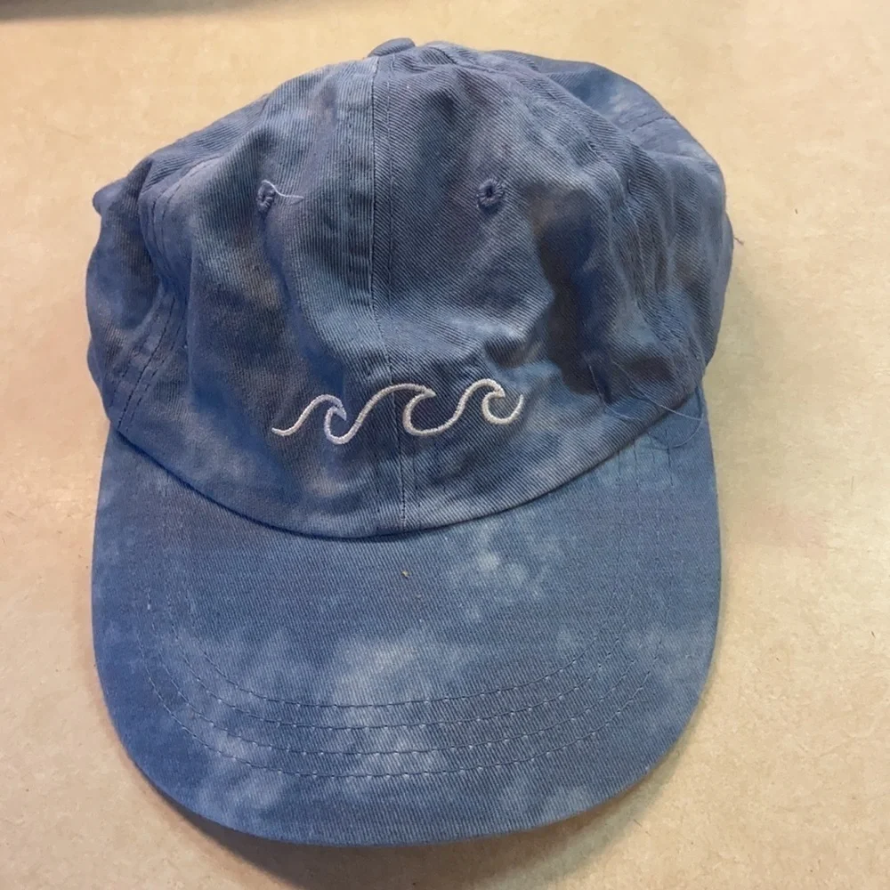 Blue Revival Ripple Baseball Hat Vintage-washed